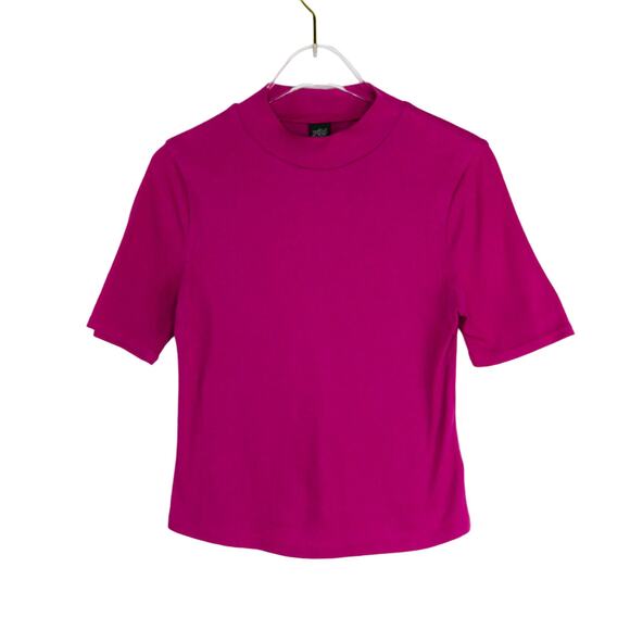 Wild Fable Magenta Purple Ribbed Knit High Neck Top Small - Picture 1 of 6